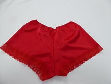 RED  Polyester Satin French Knickers 18/20 with Red  Lace