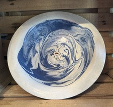 Ewenny Pottery Blue Cream Swirls design Bowl Made in Wales #OTR304