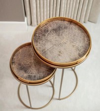 Next Gold Vienna Atlas Tray Tables Set of 2 