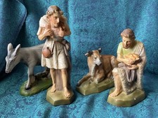 Four Large Chalkware Nativity