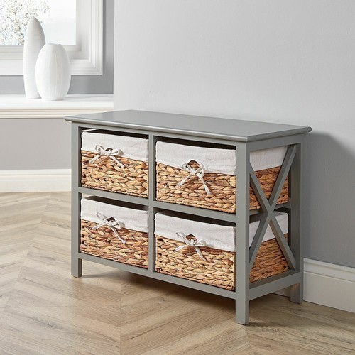 Grey wooden storage - grey, unit
