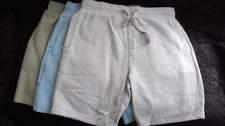 3 pairs - Sainsbury's Tu Men's Medium Jersey Shorts - Blue, Green, Grey - Unworn