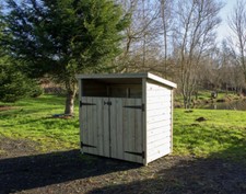 Heavy Duty Double Wheelie Bin Store with Waterproof Felt Roof