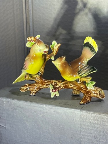 Ceramic pair birds - pair, on