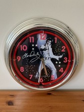 Elvis Presley Neon Wall Clock