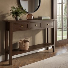 Large Narrow Walnut Console