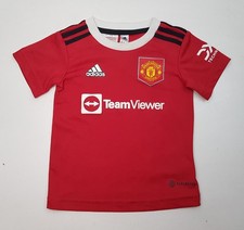 ADIDAS MANCHESTER UNITED FOOTBALL 2022 BABY AGE 6-9 MONTHS HOME RED SHIRT JERSEY