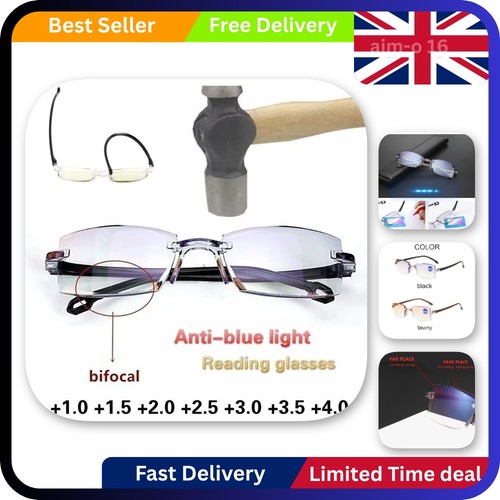 2pairs rimless bifocal reading - bifocal,
