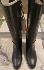 Joules Rosa Leather & Suede Boots UK6 Black. BNIB