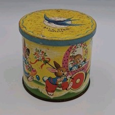 Vintage blue bird toffee tin
