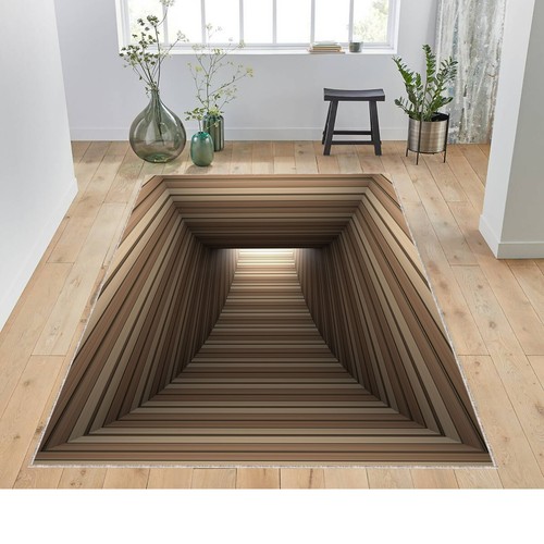 Wood tunnel optical - wood, illusion