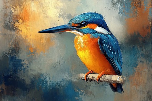 Kingfisher bird canvas - kingfisher,
