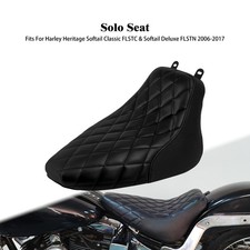 Driver Solo Seat Black Stitching For Harley Heritage Softail FLSTC Deluxe 06-17