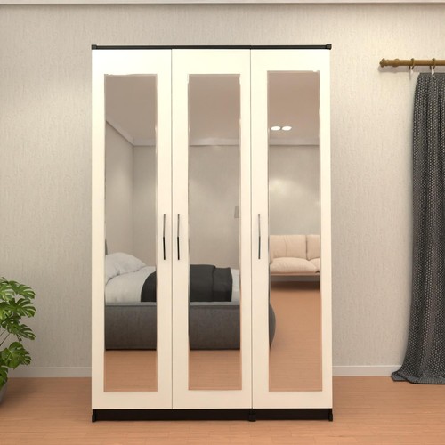 Door mirrored wardrobe - mirrored,