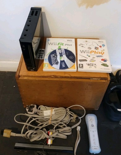 Nintendo wii black - black, console