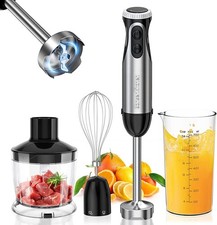 Stainless Steel Hand Blender, 4-in-1 Stick Blender 1000W
