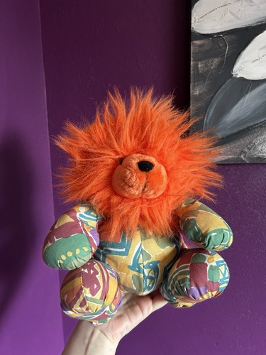 Colourful patchwork plush - patchwork, lion
