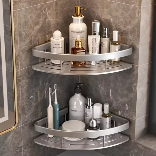 Multi tone metal corner shower - tone,