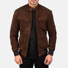 Mens distressed brown suede - brown,