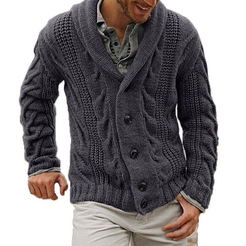Mens chunky collar cardigan - chunky,
