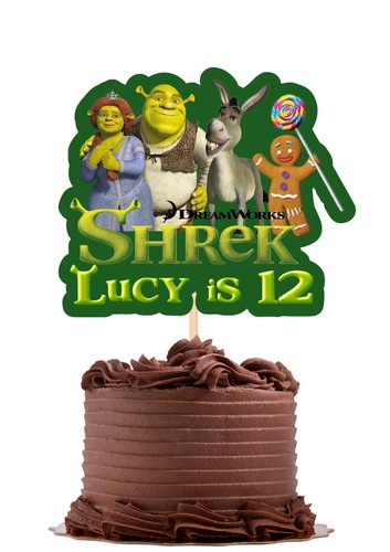 Shrek cake topper personalised - shrek,