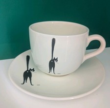 Dubout France 2010 Editions Clouet Cat Tea Cup and Saucer Set The Third eye