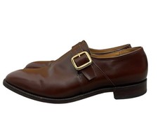 Loake Brown Single Buckle Monk Strap Shoes UK 11 Leather Made In England Paisley