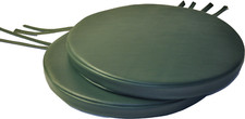 2 Green Faux Leather Round