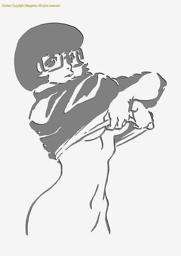 Sexy velma mylar stencil - velma,