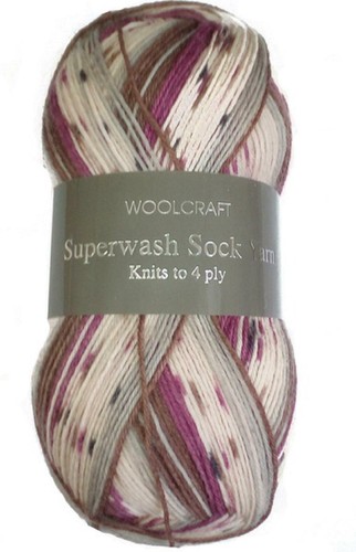 Woolcraft superwash sock - 4, ply