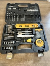 JCB Multi-Purpose Tool Kit: Drill Bits, Screwdriver Bits, Sockets, Level & Tape
