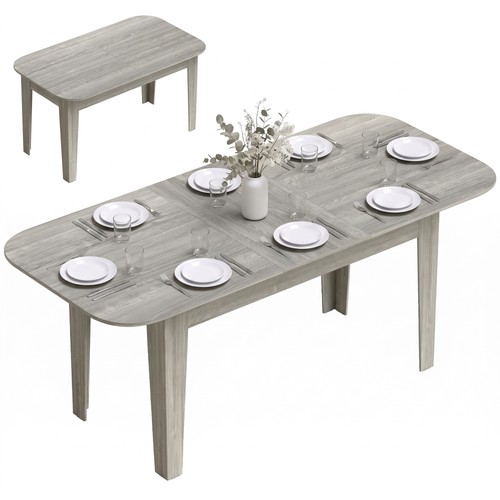 Homcom extendable oval dining - oval,