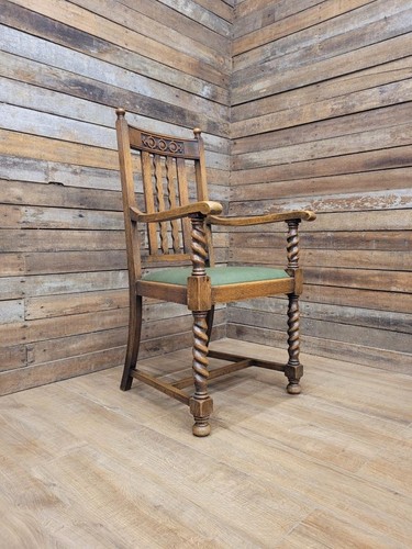 Oak barley twist armchair arts - twist,