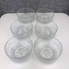 Vintage 70s Ravenhead White Fire Glass 6-Piece Set Dessert Dishes Bowls