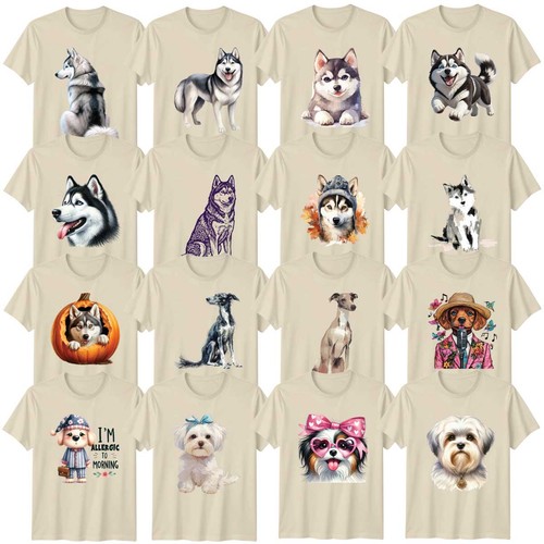 Watercolour dog adult shirt - adult, t-shirt