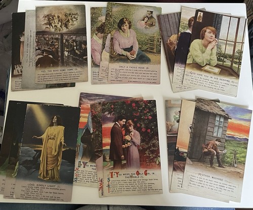 Ww1 vintage song post cards - song,
