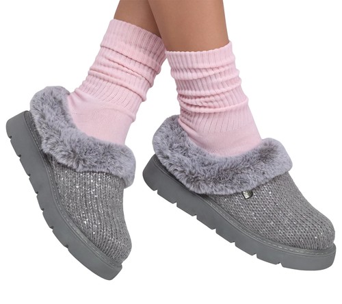 Skechers womens grey slippers - skechers,