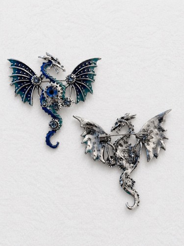 Mythical dragon brooch - mythical,