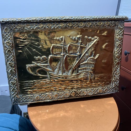 Brass log box vintage - box,