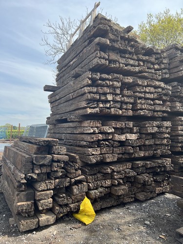 Reclaimed railway sleepers - railway, ~