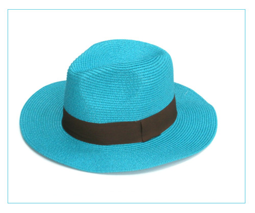 Panama blue summer hat black - blue,