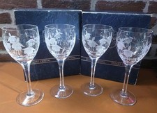 Stuart Crystal "CASCADE" Wine Glass - 19.3cms  Tall - Signed 1st X 4 Boxed 