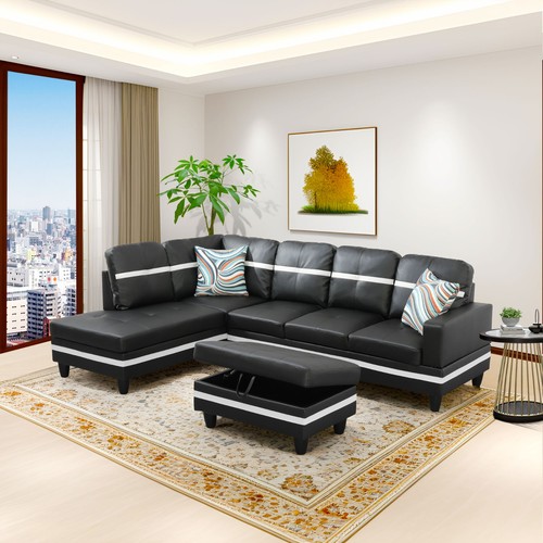 Black and white semi - black, pu