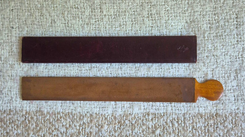 Vintage barbers leather - leather, strop