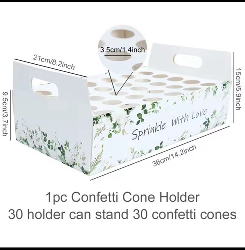 Wedding confetti cone - box, tray