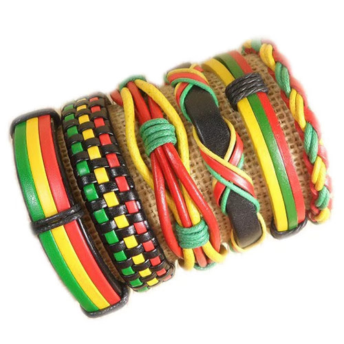 Mens jamaica rasta bracelets - jamaica,