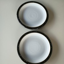 2 X rare Denby jet Skyline 22cm salad dessert plates