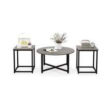 3-Piece Coffee Table Set Round