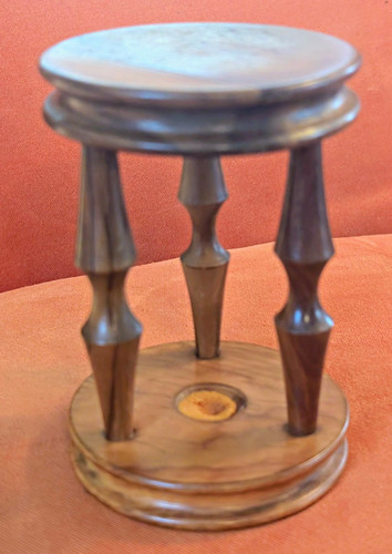 Vintage turned wood hourglass - vintage,