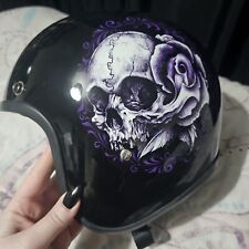 Purple Skull Daytona Motorcycle Helmet S